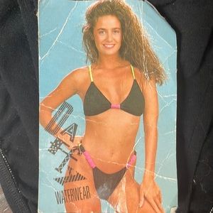 NWT Vintage 80s neon & black swim suit 🔥